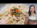 Creamy Alfredo Udon Noodles - East meets West!