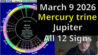 Astrology for Mon Mar 9 2026: ALL12 SIGNS, Mercury trine Jupiter
