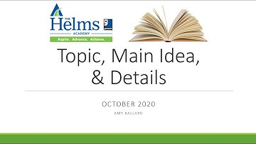 Topic, Main Idea, and Details | GED, HiSET, and TASC Language Arts Prep