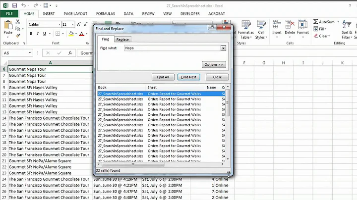 How to Do a Search on an Excel Spreadsheet : Microsoft Excel Help