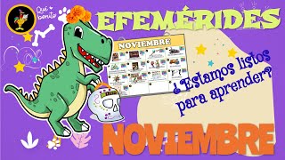 💀 Efemérides de Noviembre para Niños | Revolución y Día de Muertos / Videos educativos para niños.