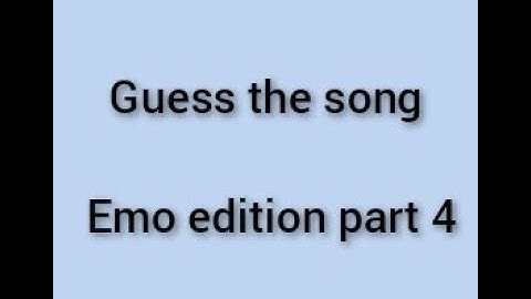 Try to guess the song (emo edition part 4)