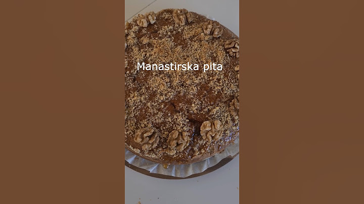 Manastirska pita. Kolač na vodi.