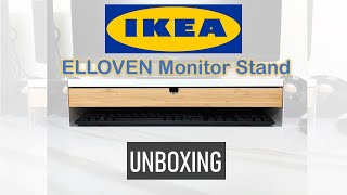 Ikea ELLOVEN Monitor stand with drawer, anthracite - NEW