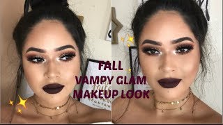 Fall/Autumn DARK Glam Makeup Look | Taisha