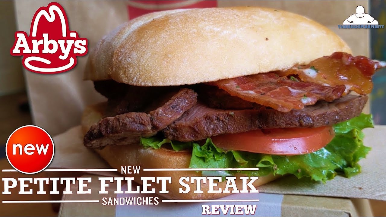 Arby's® Petite Filet Steak Sandwich Review! | Garlic Butter Steak 🧄🧈🥩 ...