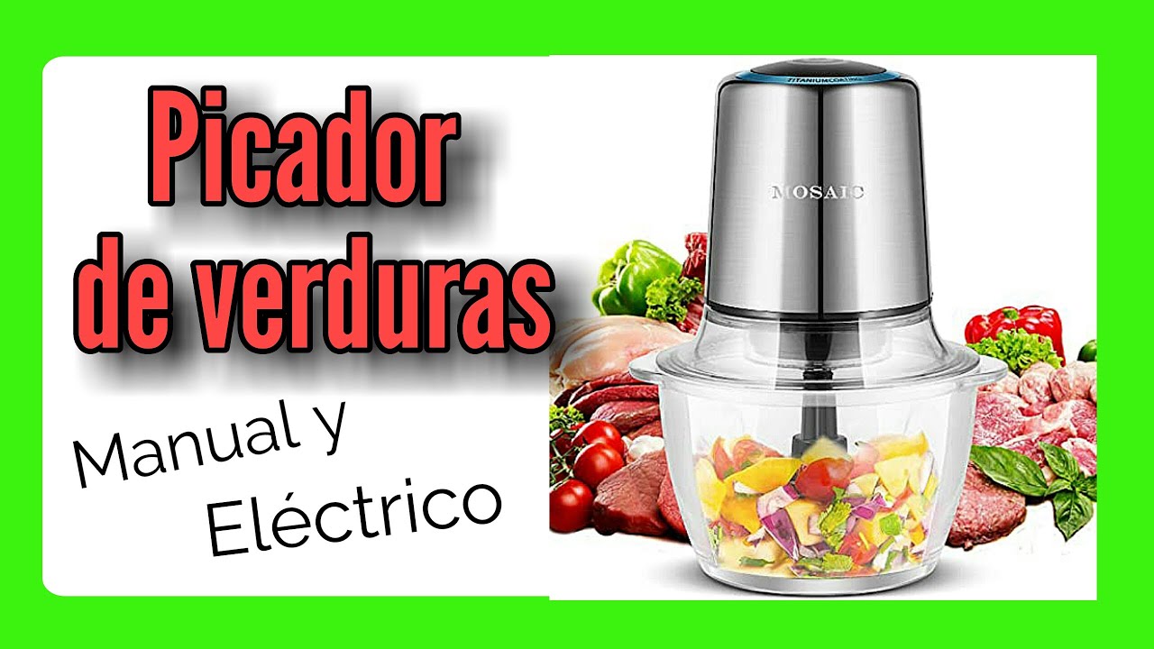 🥇 Picador de verduras eléctrico 🥕 Mejor picador de verduras + 11 cortador  de verduras en  🥦 