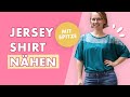 Jersey Shirt mit Spitzenpasse für Damen nähen