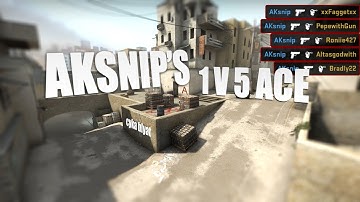 1 v 5 Clutch PISTOL ROUND ACE CS:GO [Cinematic]