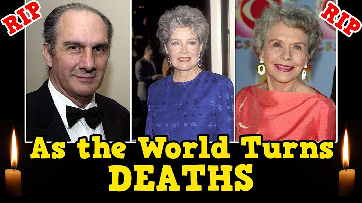 As the World Turns Cast Who Have DIED || Soap Opera Deaths Actors
