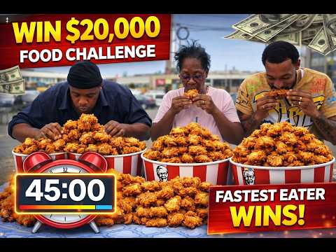 $20,000 KFC Eating Competition Challenge! | Who Can Finish First? | Maggy Showdown Games