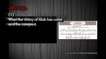 Explore The Holy Quran 110 Sura An Nasr سورة النصر