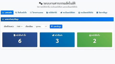 แอพ ระบบงานสารบรรณอัตโนมัติ จัดการหนังสือคำสั่ง ทะเบียนหนังสือส่ง และทะเบียนหนังสือรับ