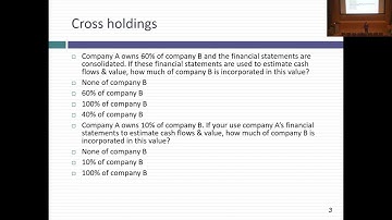 Session 11: Loose Ends in Valuation