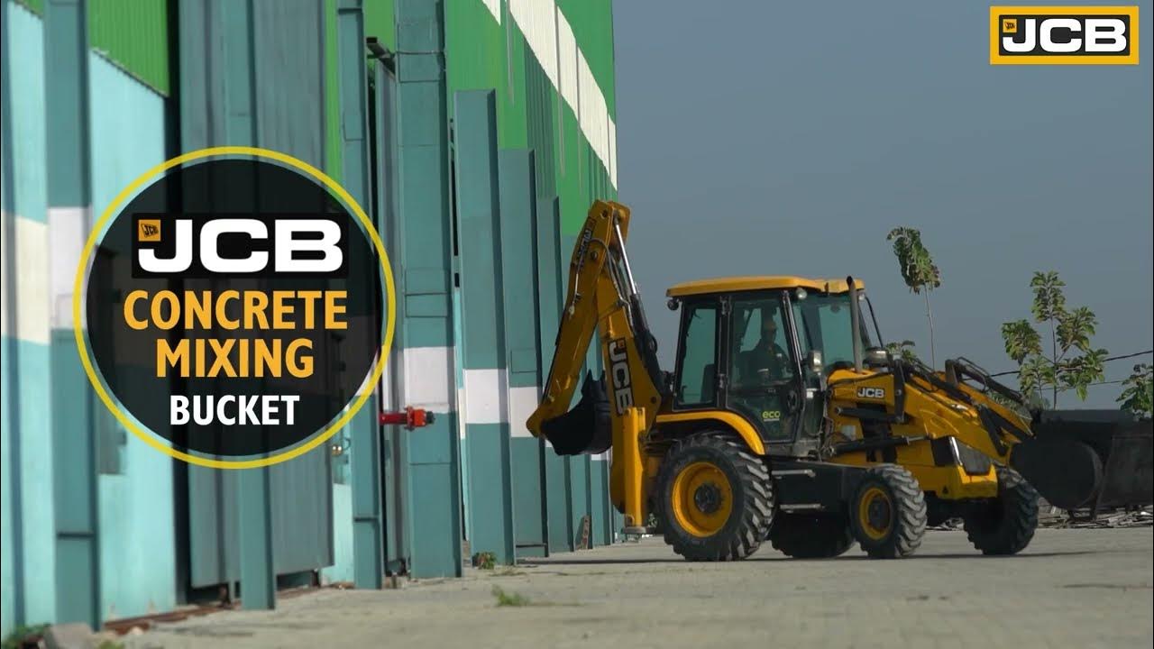 JCB Concrete Mixing Bucket with Backhoe Loader I Quick & Efficient