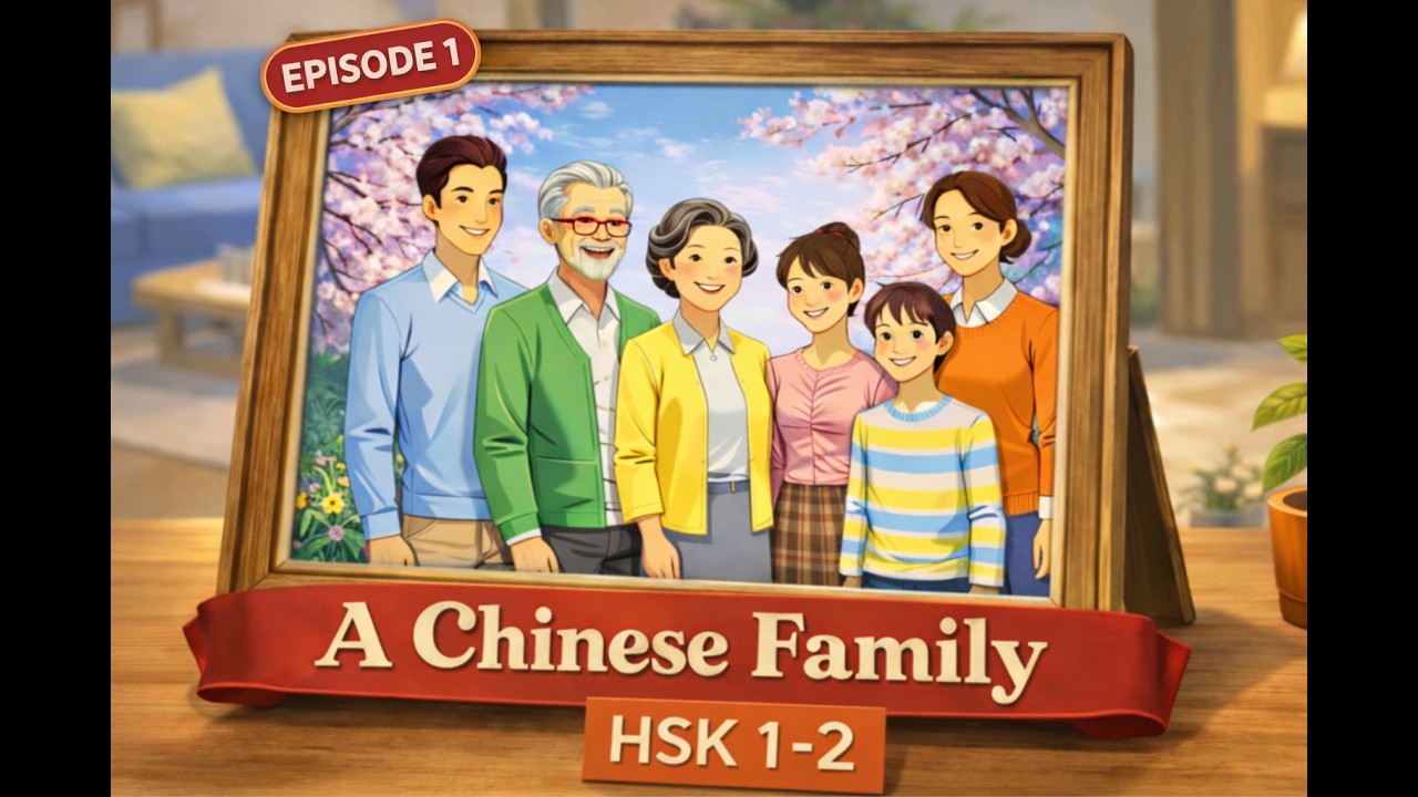[HSK 1–2] Chinese Listening Practice | A Chinese Family (Quick Check)