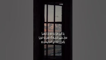 سورة فصّلت¦من آية ٣٠ إلى ٣٣ تلاوة جميلة جدا ماشاء الله #القرآن_الكريم #تلاوة_خاشعة