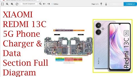 Xiaomi Redmi 13C 5G Phone Charger & Data Section Diagram Full View step by step