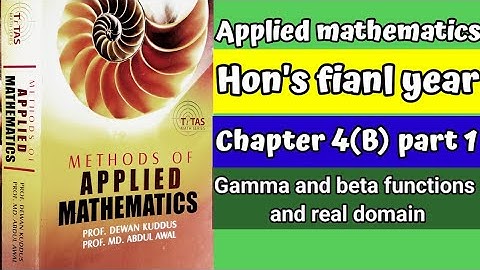 Apply mathematics honours final year chapter 4(B) part 1