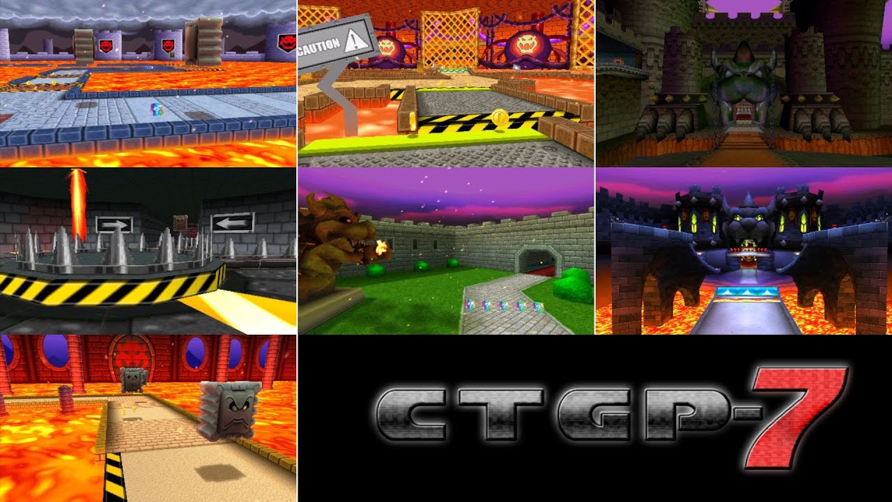 Mario Kart 7 CTGP-7 1.5 // All 7 Bowser's Castle Courses