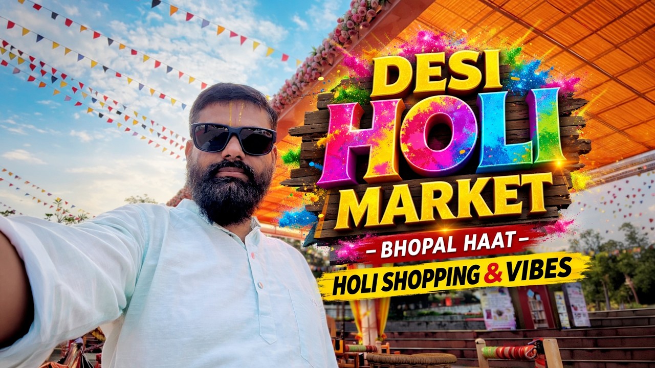 Holi Bazaar at Bhopal Haat 🎨 | Desi Colors, Decor & Street Vibes