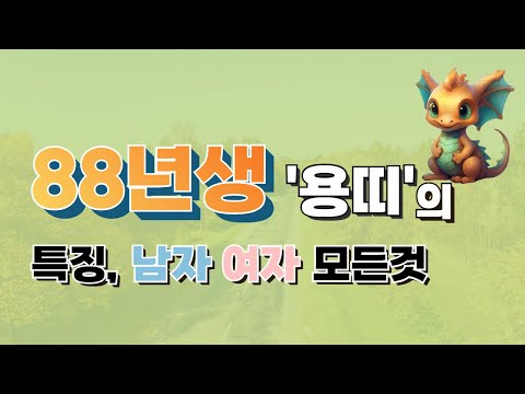 88년생 용띠의 특징과 남자 여자 운명 🐲