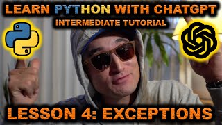 Learn INTERMEDIATE PYTHON w/ ChatGPT! Lesson 4: Exceptions! CRYPTO DEGEN TUTORIAL! #ada #cardano