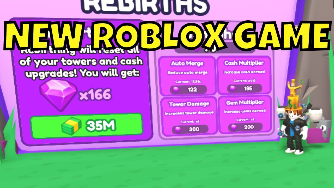this-new-roblox-game-is-awesome-tower-merge-simulator-youtube