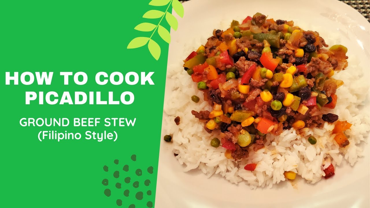 HOW TO COOK PICADILLO [GROUND BEEF STEW] FILIPINO STYLE - YouTube