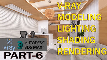 3DS MAX OFFICE INTERIOR DESIGN TUTORIAL | VRAY LIGHTING & RENDERING TUTORIAL IN HINDI PART-6
