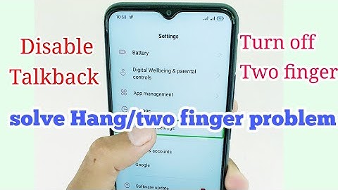how to solve hang/ two finger problem/disable TalkBack any Realme phone/ swipe with 2 finger unlock