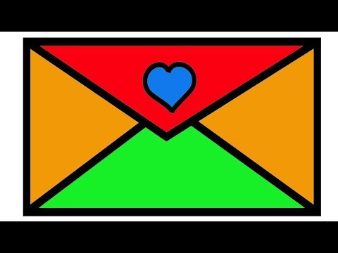 How to draw Envelope for kids | Colorful Drawing and Coloring Page