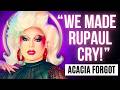 Acacia Forgot: "RuPaul Cried At Snatch Game", Arrietty Feud &amp; Spray Paint Drama | RuPaul's Drag Race