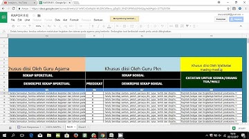 Tutorial Isi Raport K13 (spreadsheet)
