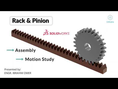 Design a rack and pinion mechanism with motion in solidworks | SolidWorks tutorial Rack And Pinion