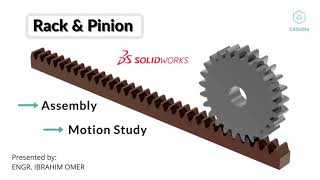 Design Rack and Pinion Mechanism in Solidworks | Solidworks Rack and Pinion Animation | CADable