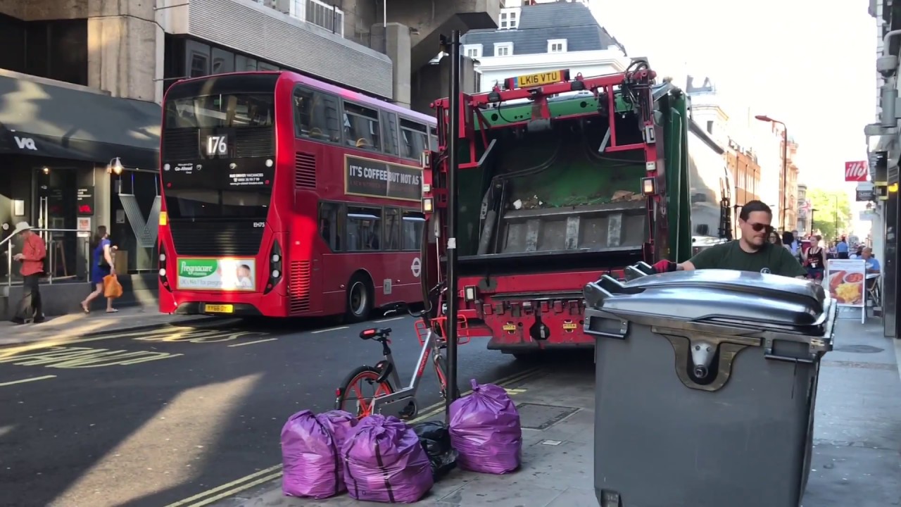 Paper Round UK Garbage Truck Rearloader On General Waste 🚮