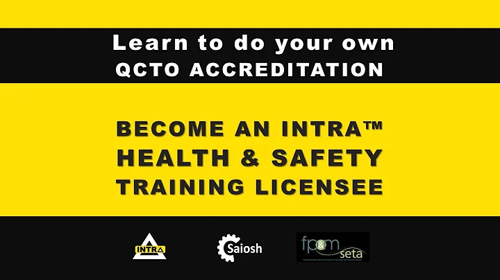 Learn to do your own QCTO accreditation when you become an INTRA™ Health & Safety Licensee