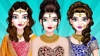 Indian Girl Bridal Makeup Game - New Indian Wedding Makeup 👰 Gameplay screenshot 1