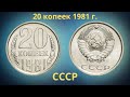 Реальная цена монеты 20 копеек 1981 года. Разбор разновидностей и их стоимость.