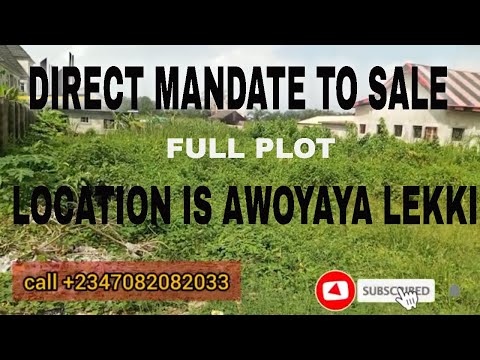 INSIDE FULL PLOT OF LAND FOR SALE AT LAGASA AWOYAYA IBEJU LEKKI LAGOS NIGERIA