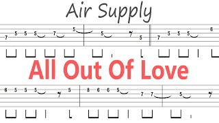 Air Supply - All Out Of Love / Guitar Solo Tab+BackingTrack
