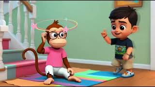 Goosey Goosey Gander | Zidan’s Funny Rhyme with Frog, Monkey & Teddy | Kids Song