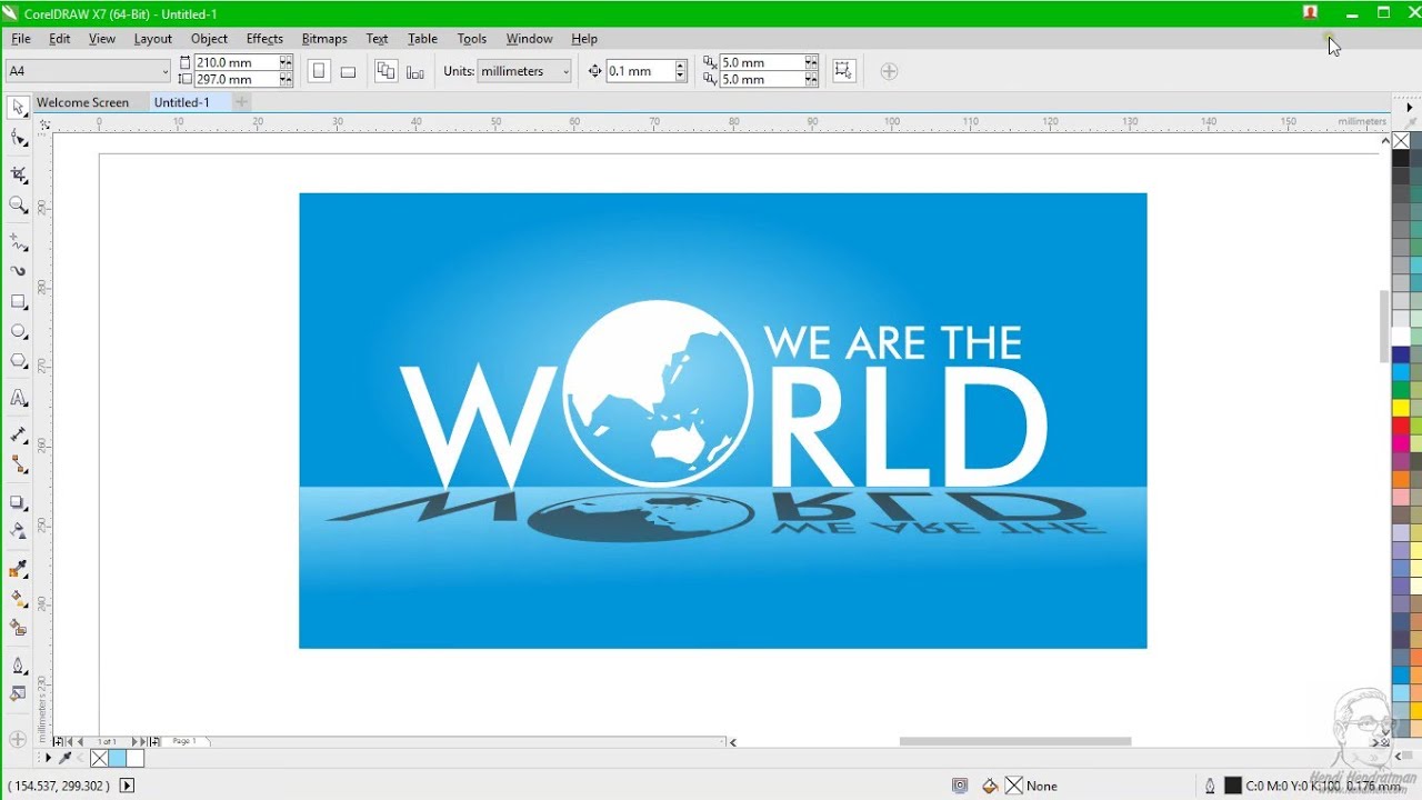  Cara  Buat Tulisan  World di  CorelDRAW  X7  YouTube