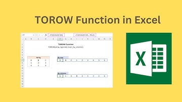 TOROW Function in Excel
