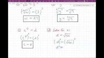 Lesson 12:  Solving Radical Equations