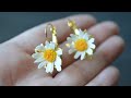 Easy Chamomile Earrings Polymer Clay Tutorial ✨️