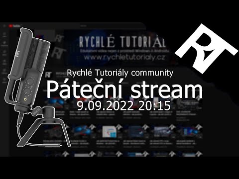 ŽIVĚ: Jdeme na 11 000 odběratelů! PÁTEČNÍ STREAM 9.9. 2022 20:25 ( Rychlé Tutoriály )