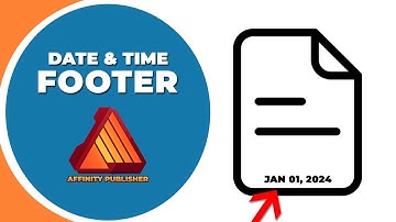 How to add date and time in affinity publisher footer