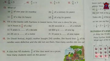 Mathematics Grade 5 |Ch-5 Common Fractions Ex-5.6 Q15 to 20 |APS BINNAGURI